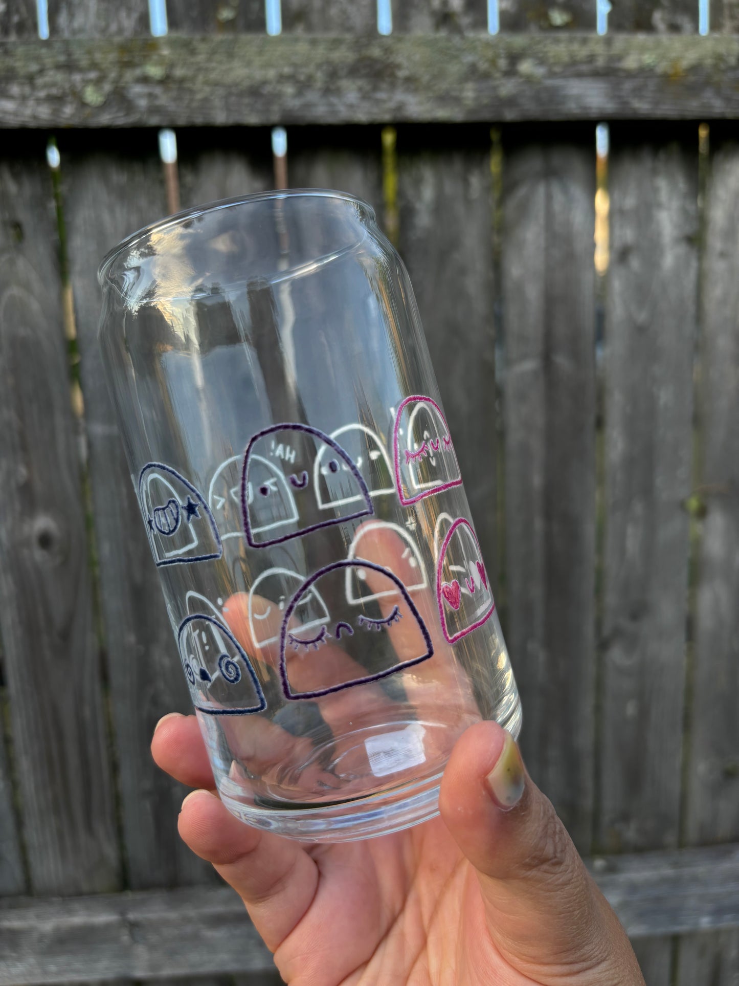 Rainbow of Emotions Glass Tumbler