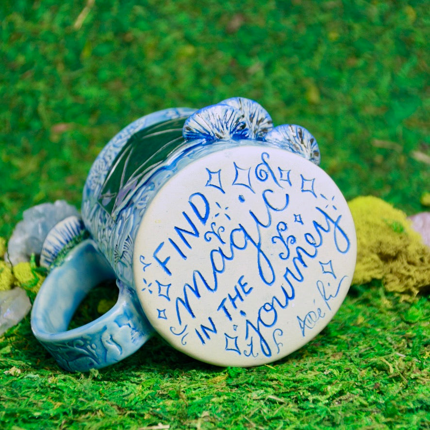 Blue Mushroom Dice Mug