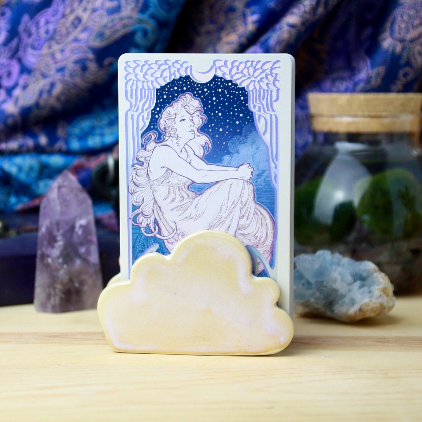 Cloud tarot deck holder