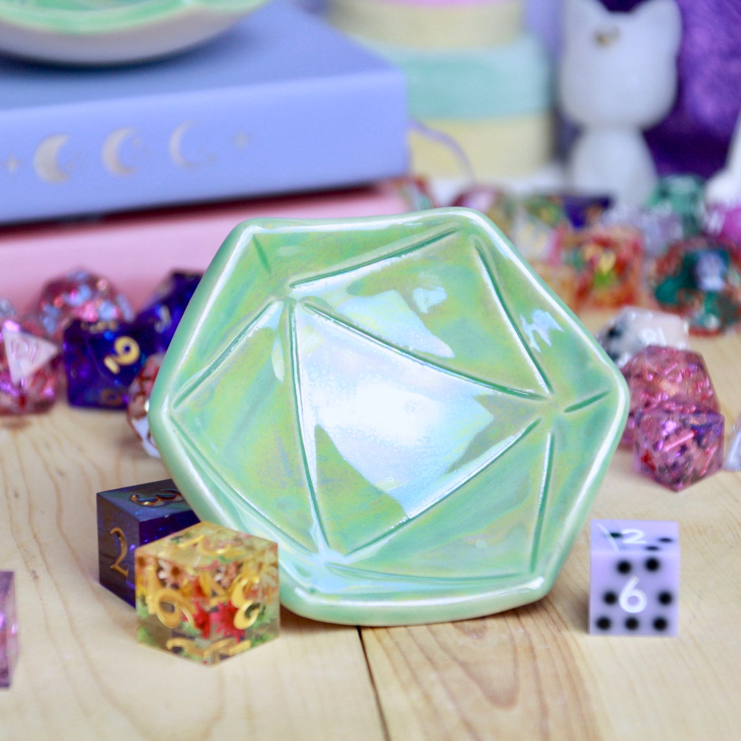Iridescent D20 Trinket Tray | Small (3")