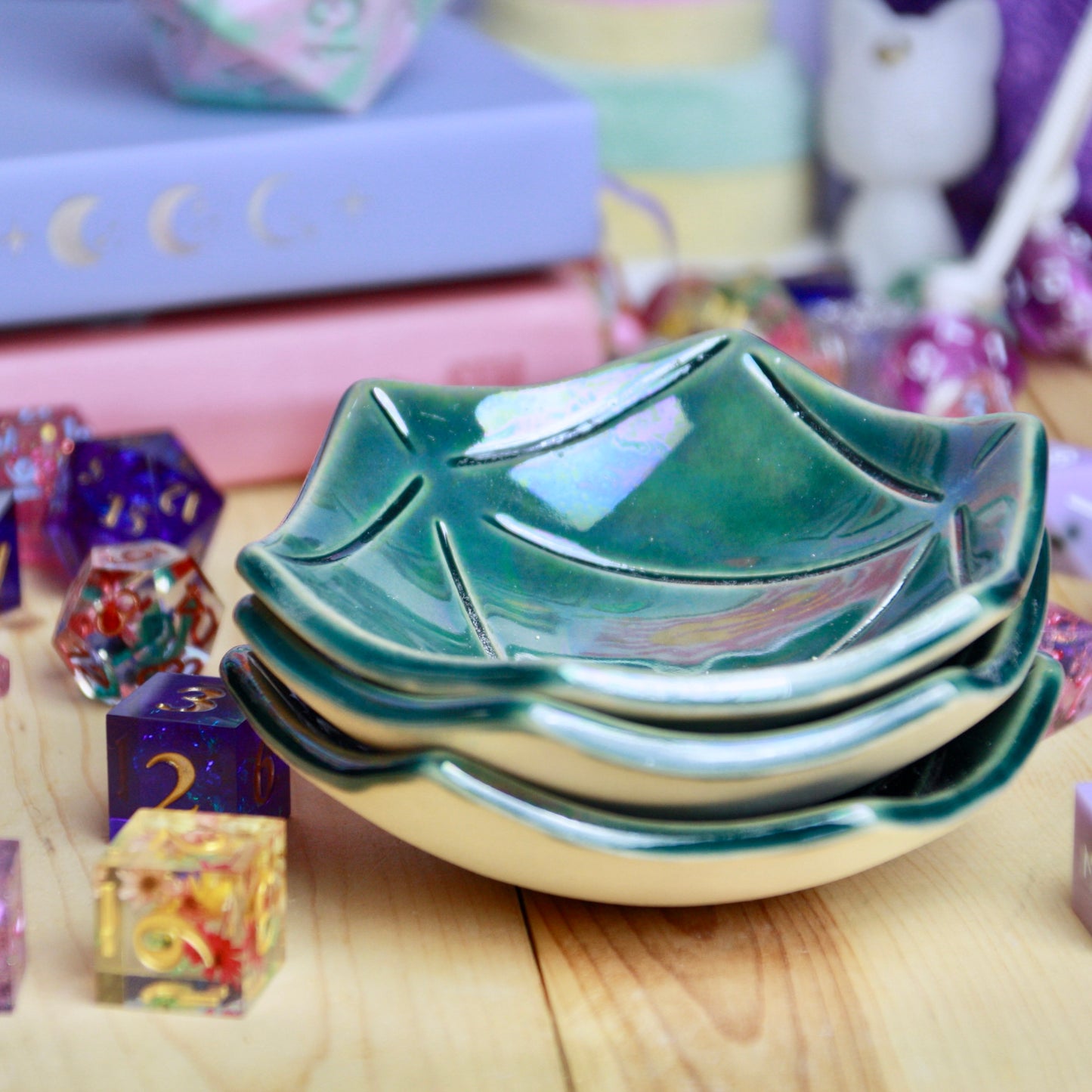 Iridescent D20 Trinket Tray | Medium (4")