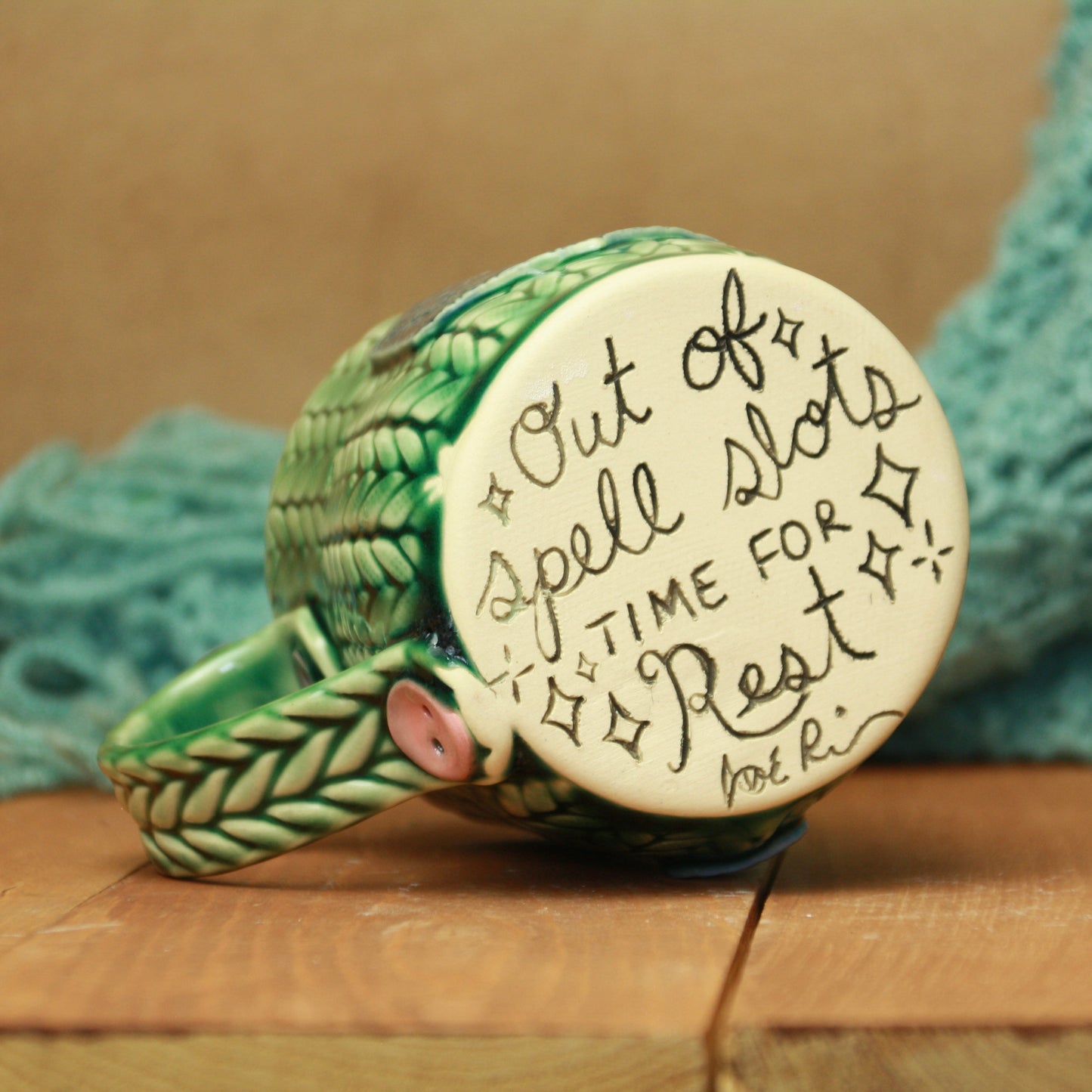 Blue and green Knit Mug