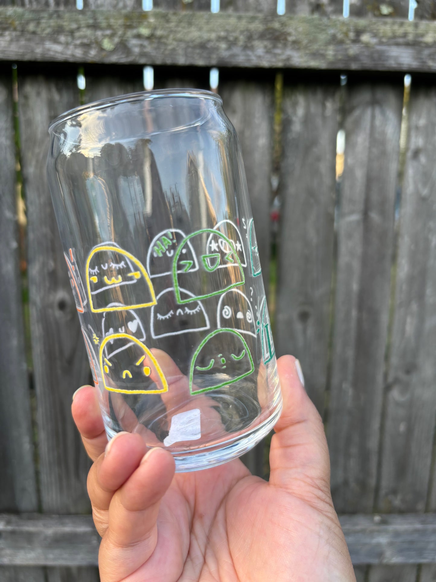 Rainbow of Emotions Glass Tumbler