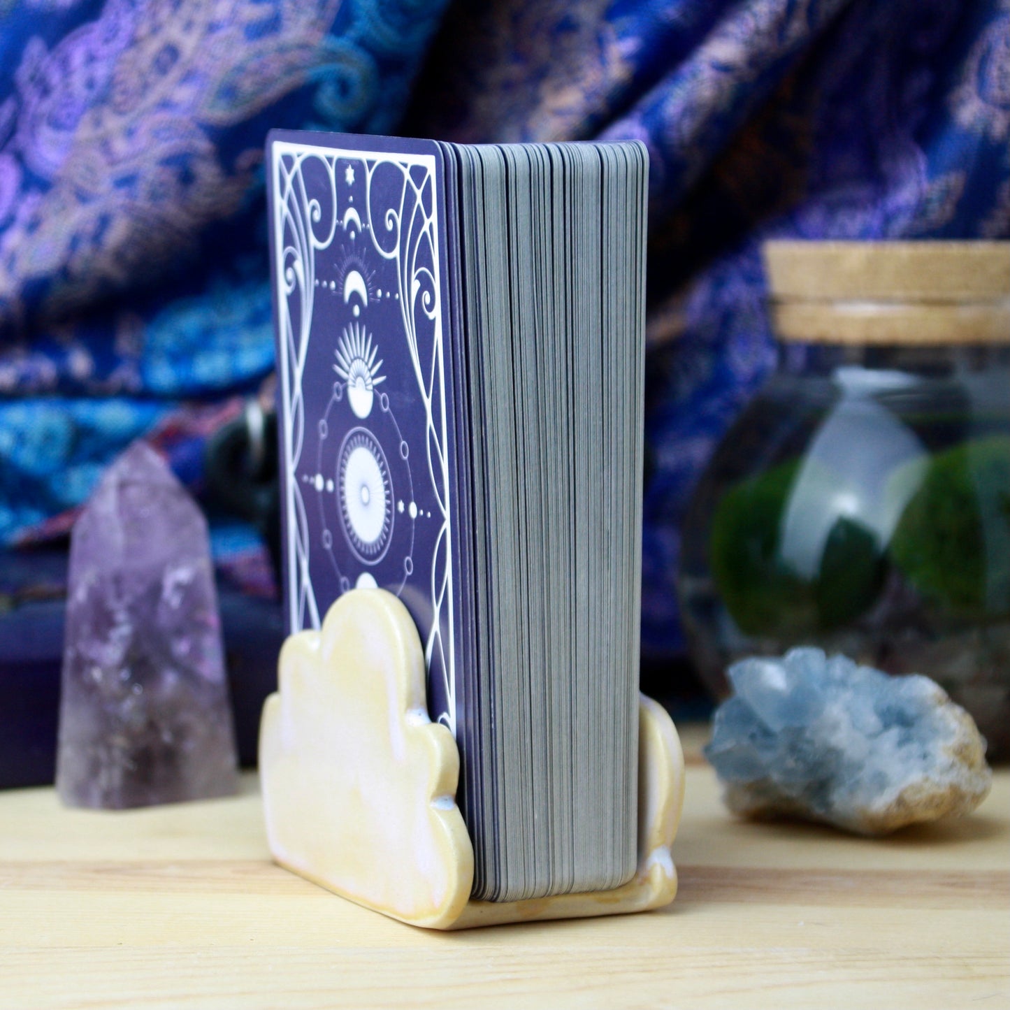 Cloud tarot deck holder