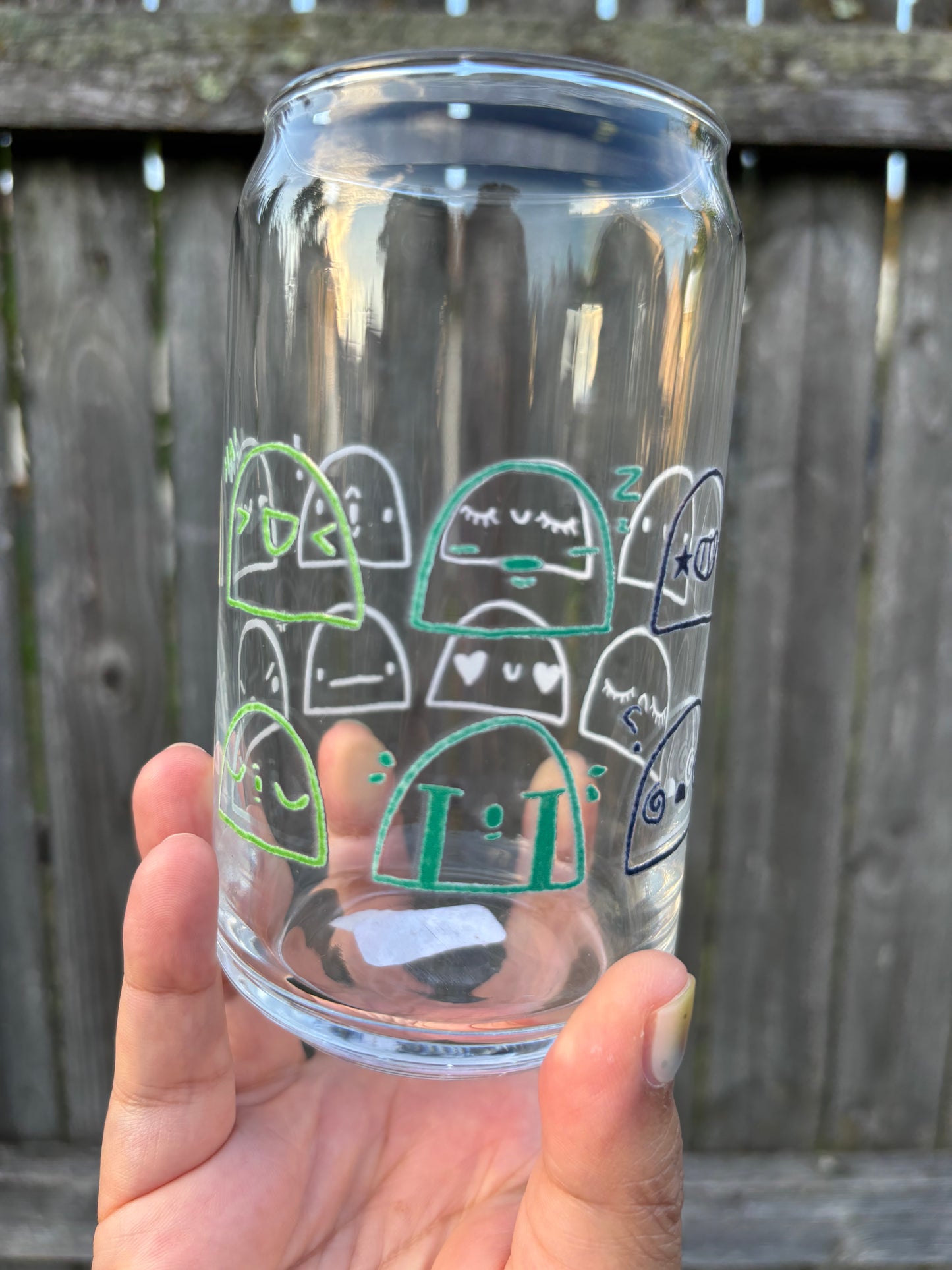 Rainbow of Emotions Glass Tumbler