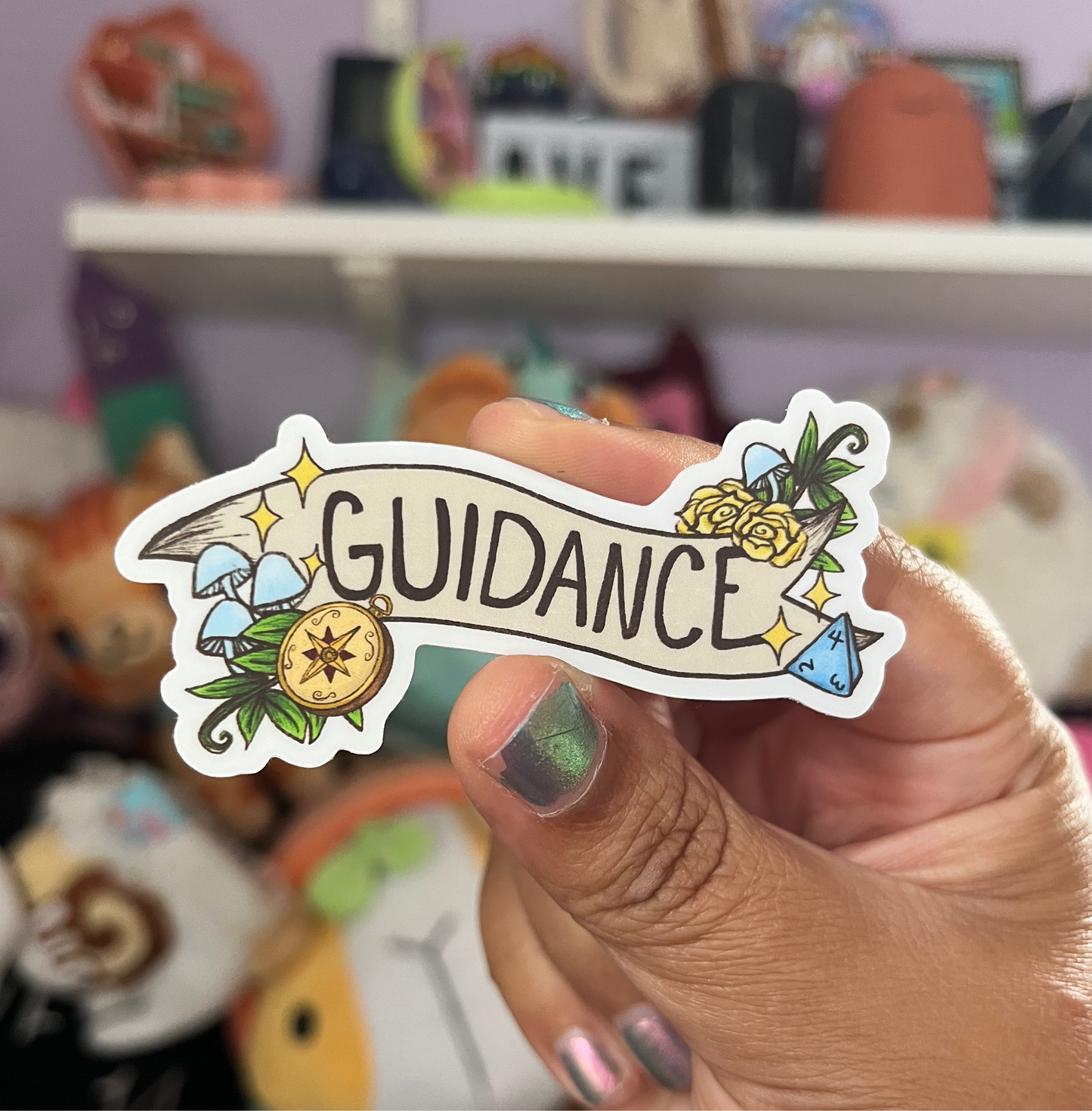 Guidance matte vinyl sticker