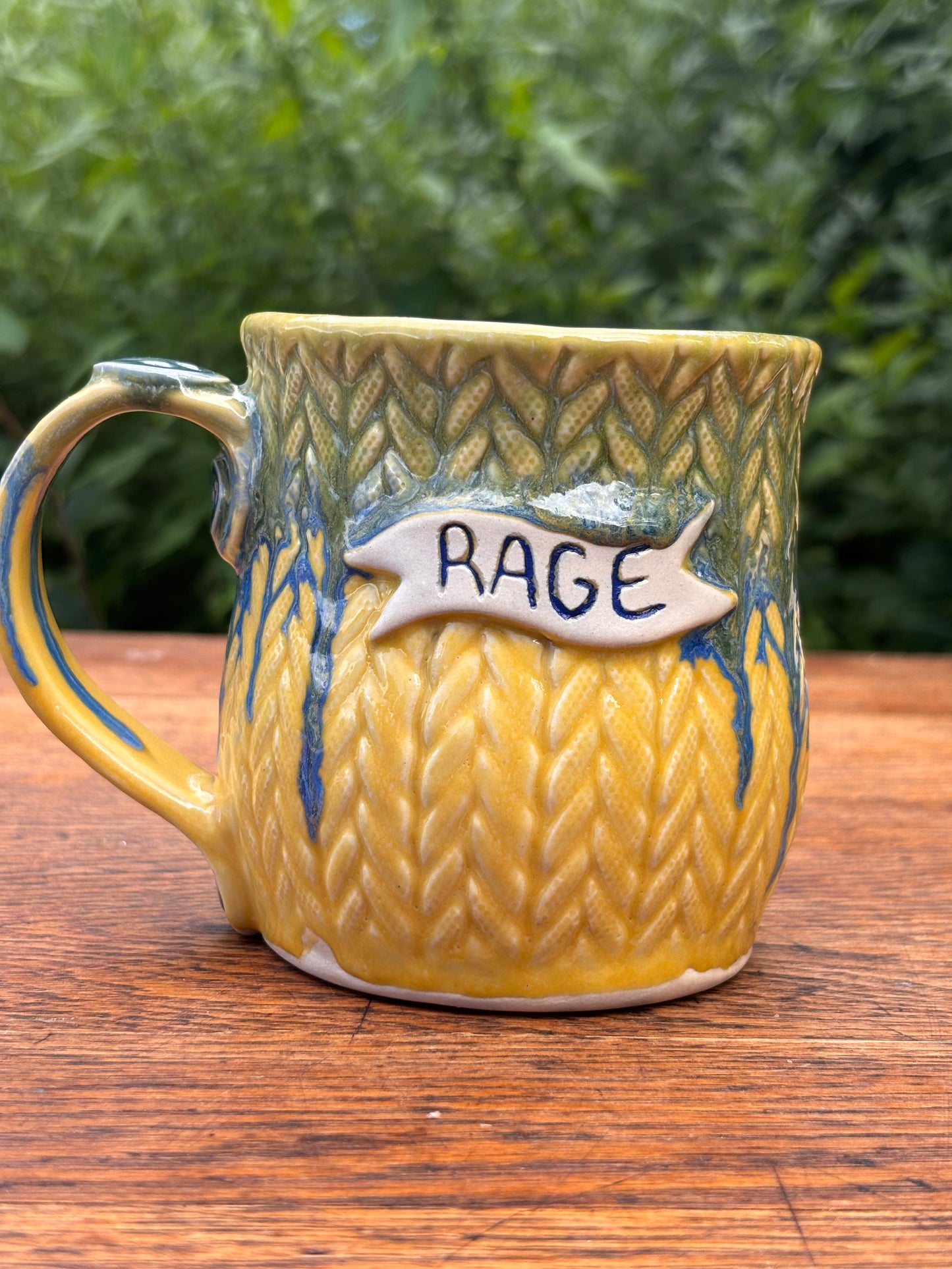 Yellow Knit Rage Mug