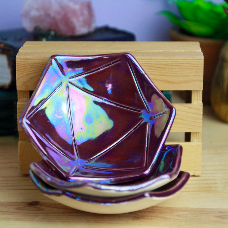 Iridescent D20 Dish | Medium (4")