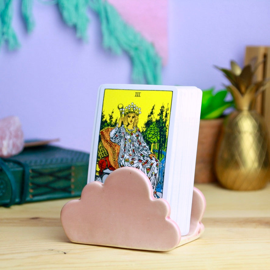 Cloud tarot deck holder