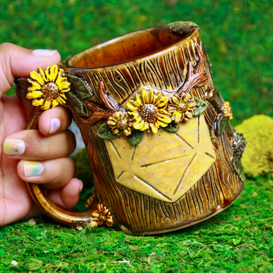 Sun Flower Barbarian Dice Mug