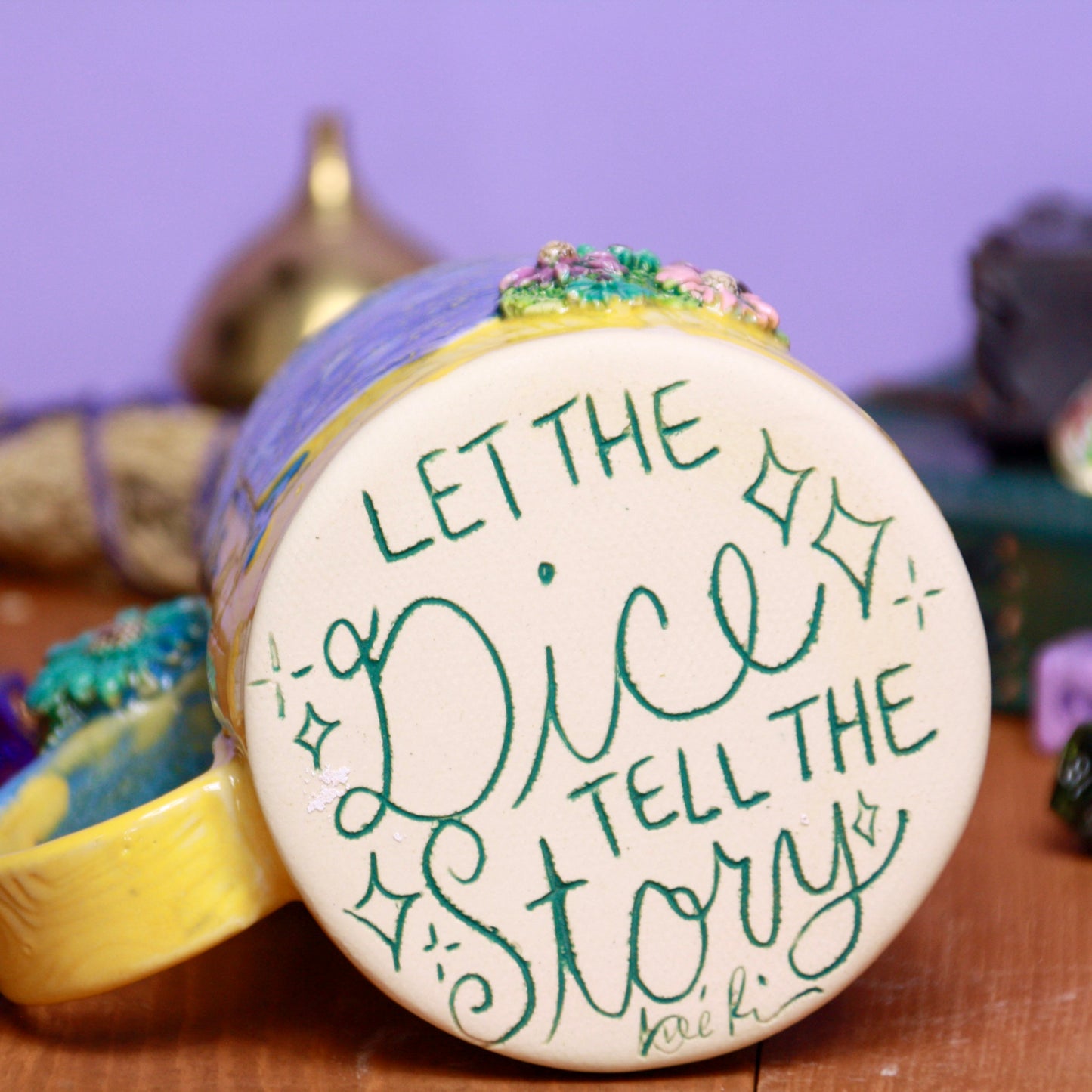 Whimsy Flower Dice Mug