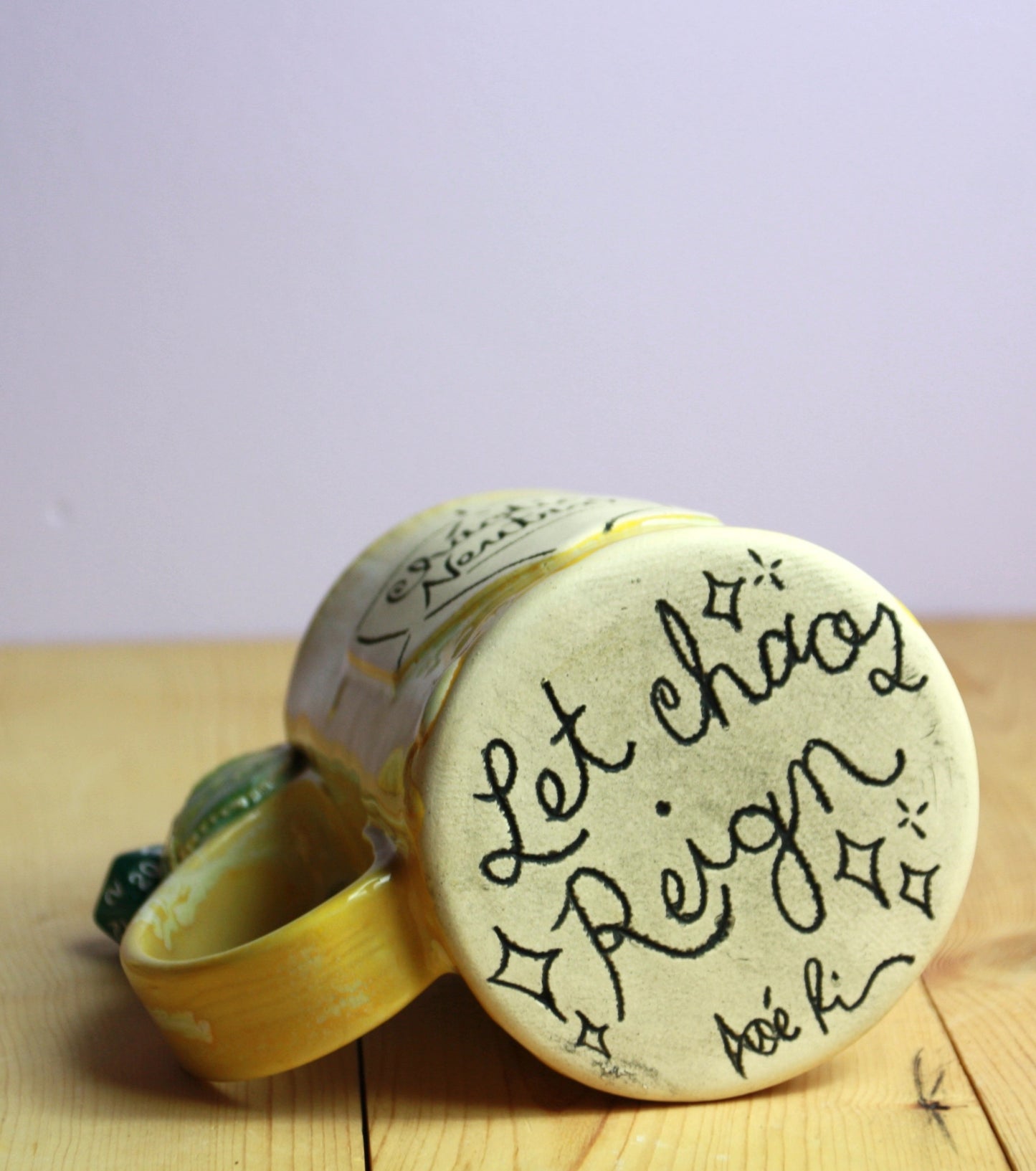 Yellow Chaotic Neutral Fidget Dice Mug