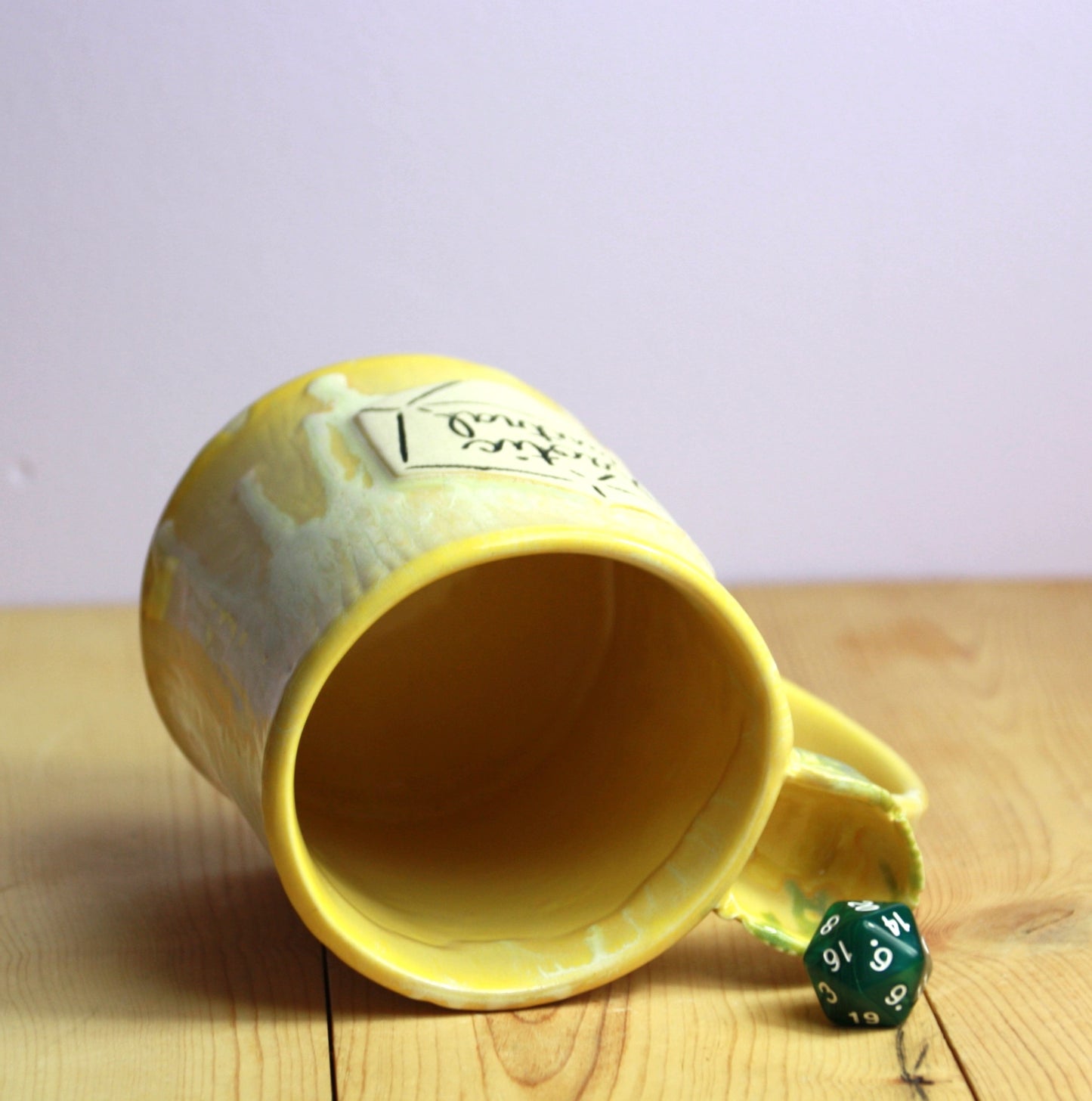 Yellow Chaotic Neutral Fidget Dice Mug