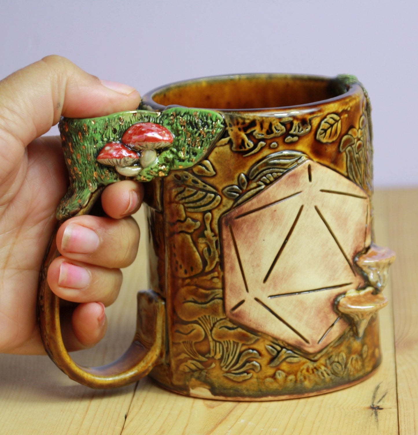 Mossy Mushroom Dice Mug