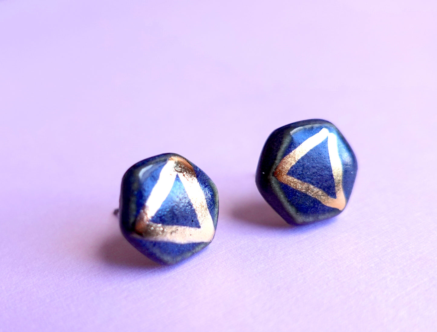 Blue Hex Earrings
