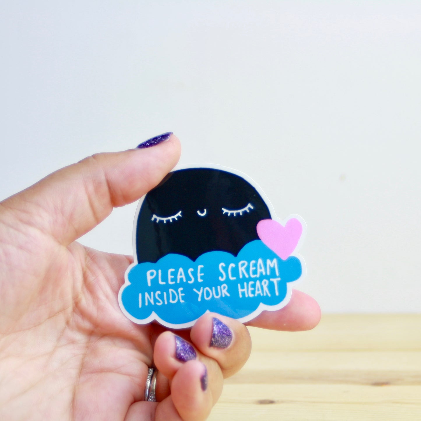 Please Scream Inside Your Heart Sticker