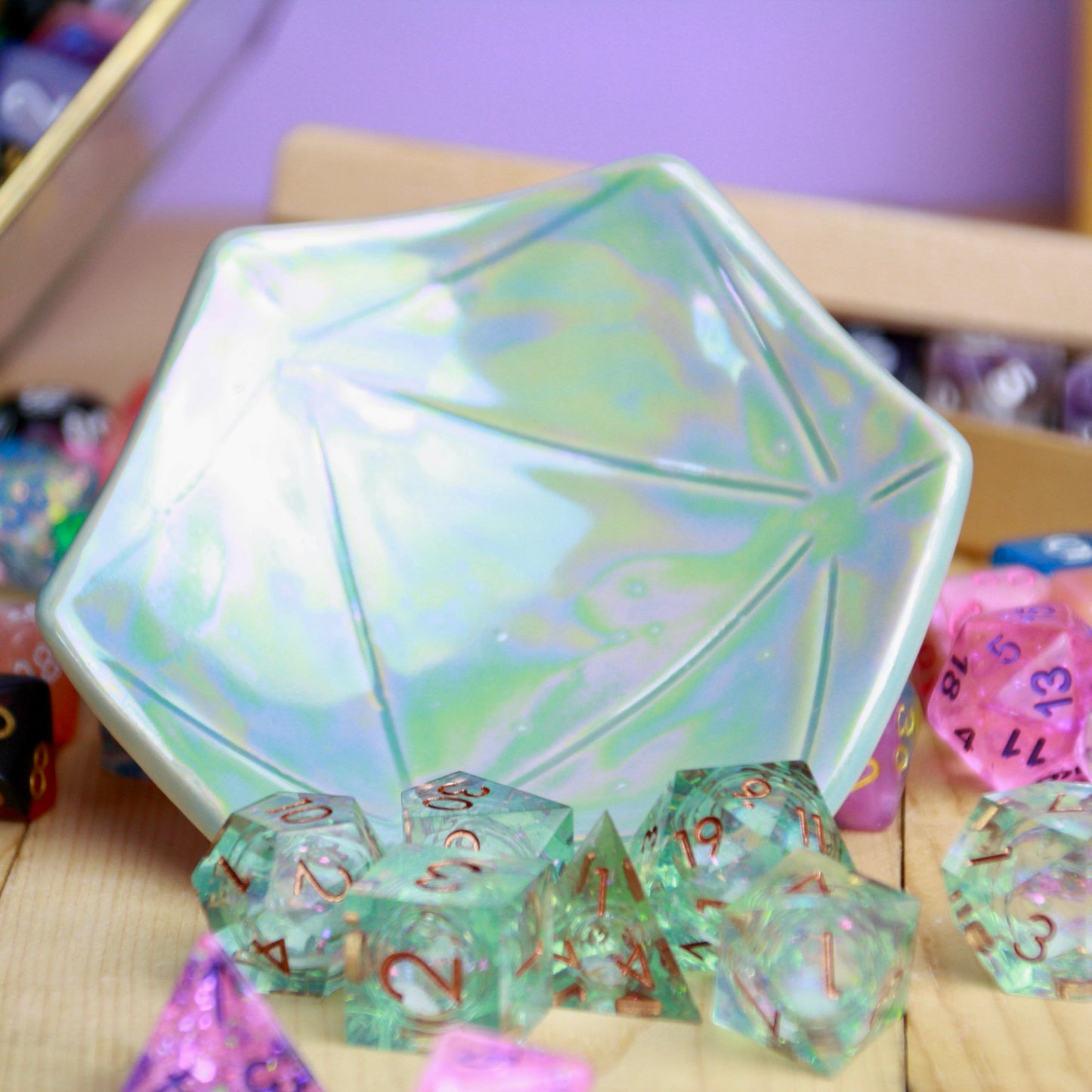 Iridescent D20 Dish | Medium (4")