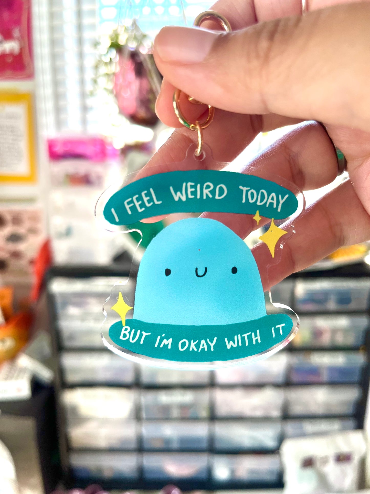 I Feel Weird Today Acrylic Keychain