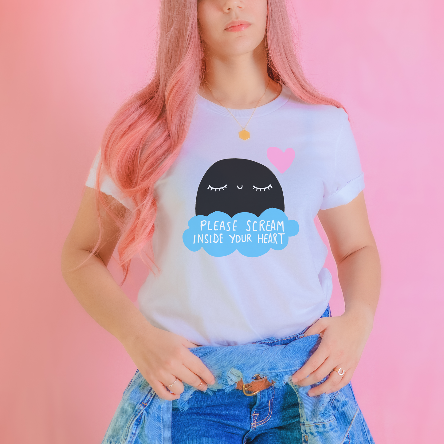 Please Scream Inside your heart Short-Sleeve Unisex T-Shirt