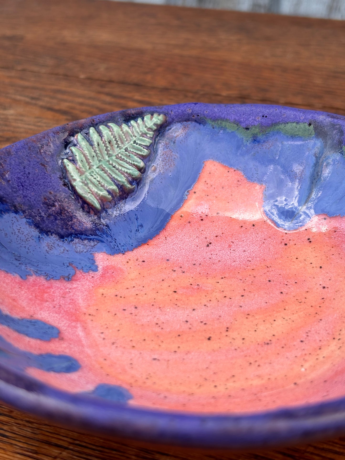 Pink fern dish