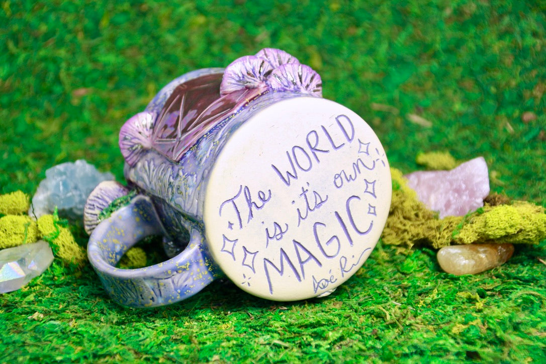 Purple Mushroom Dice Mug