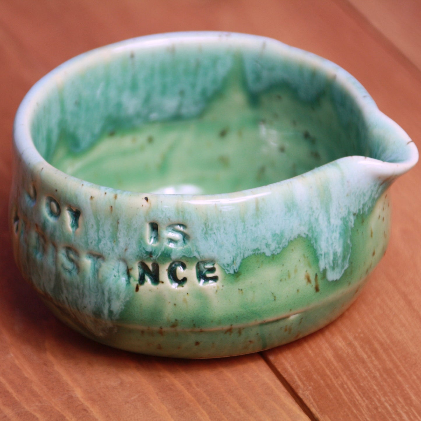 Joy is resistance matcha bowl