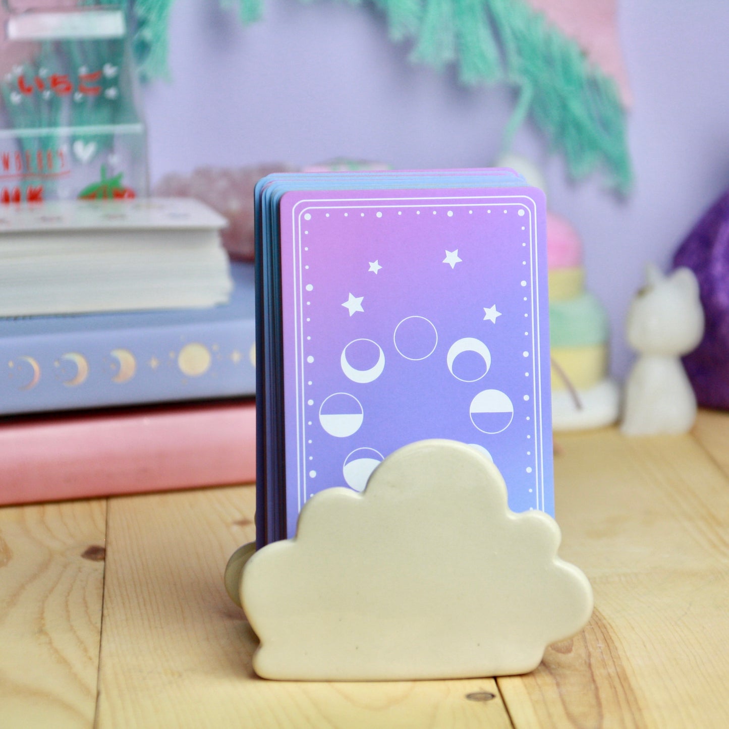 Cloud + Moon tarot deck holder