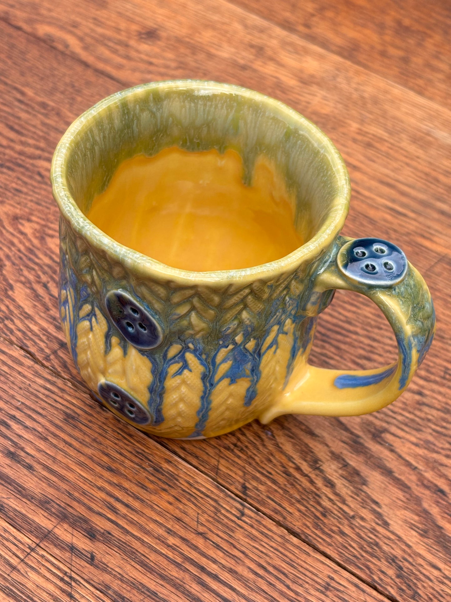 Yellow Knit Rage Mug