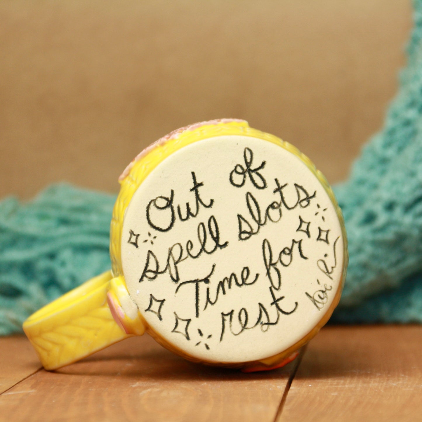 Yellow Knit Mug