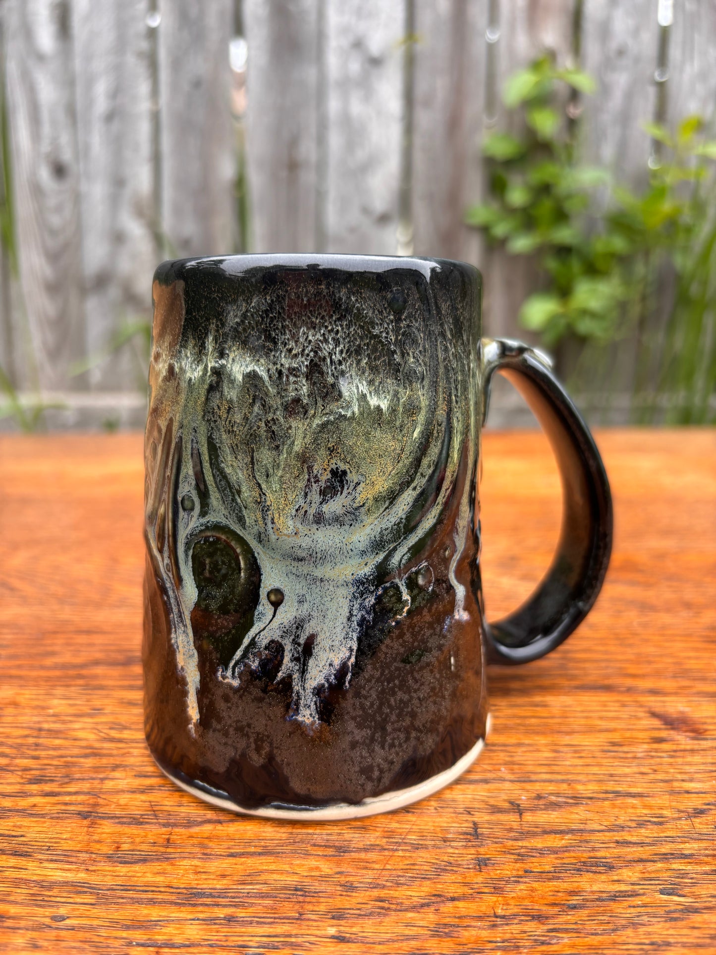 Black + Green Dice Mug