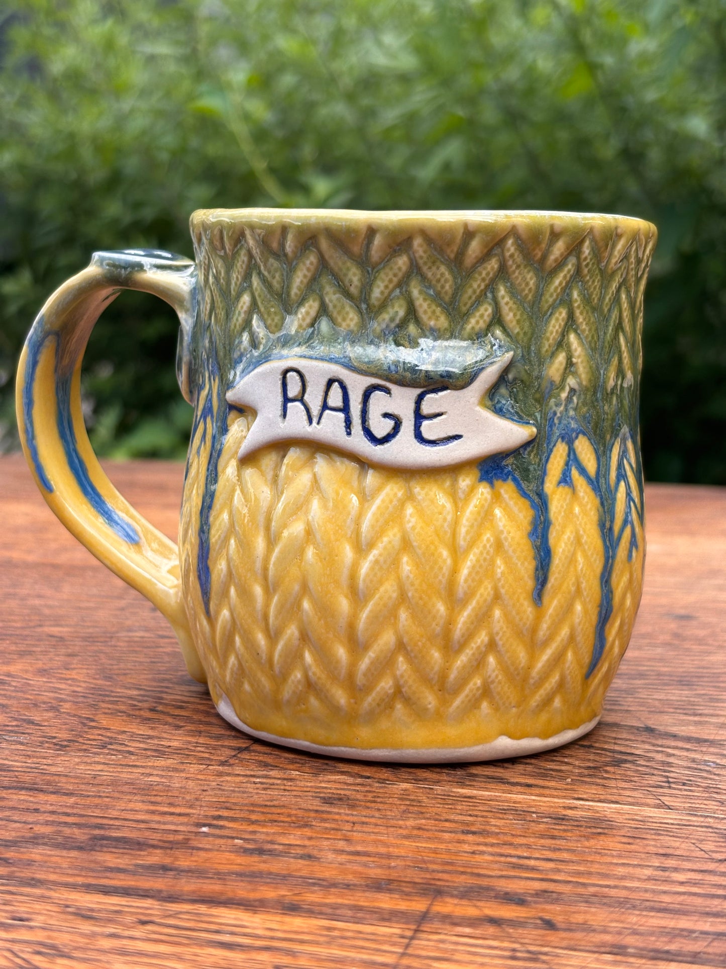 Yellow Knit Rage Mug