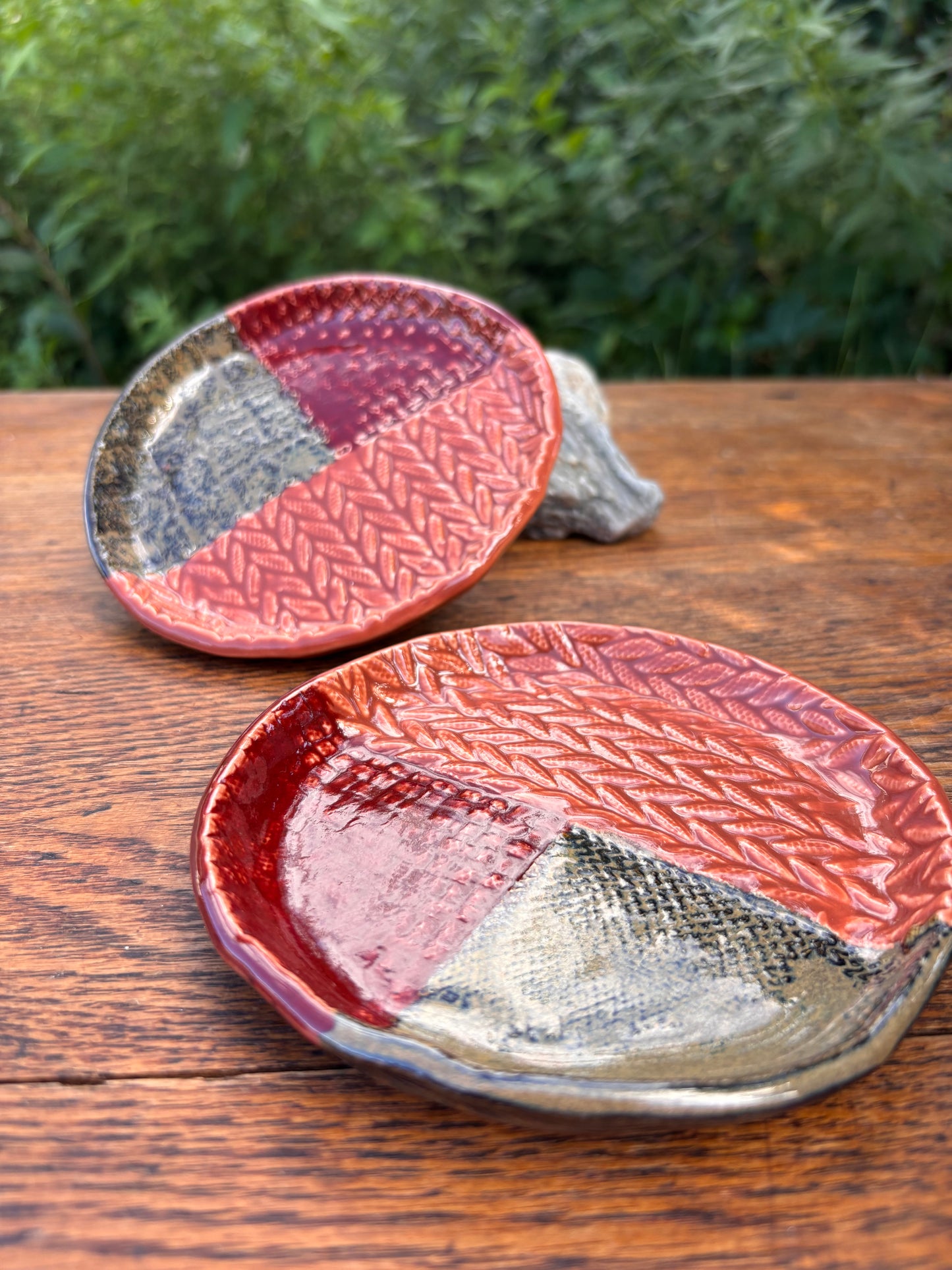 Autumn Patchwork Knit dish