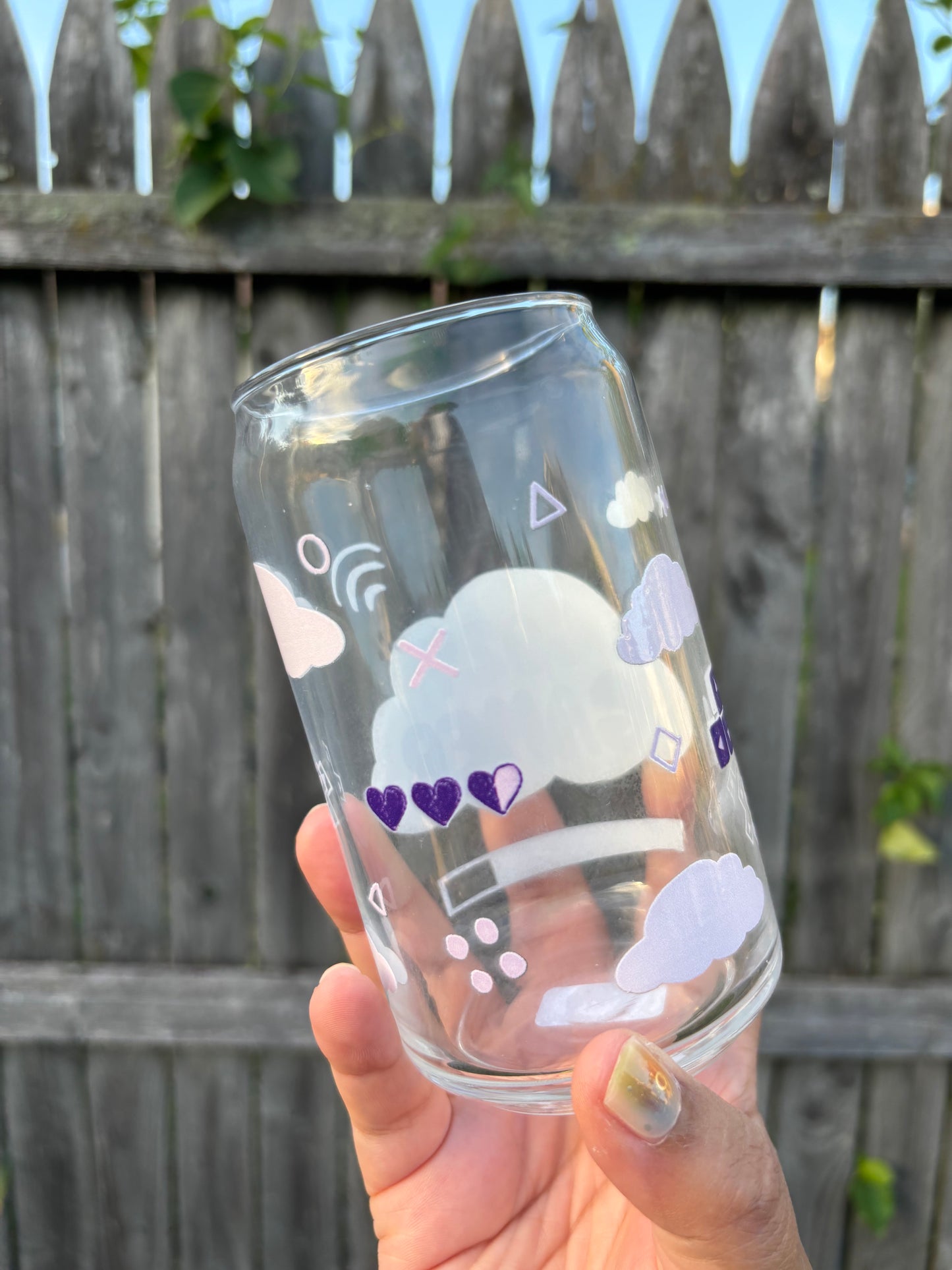 Purple Cozy Gamer Glass Tumbler