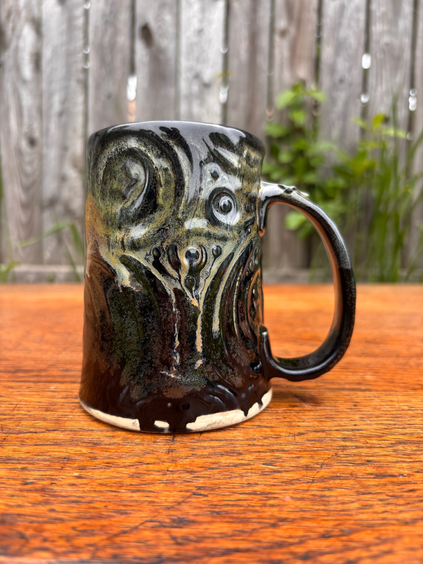 Black + Green Dice Mug