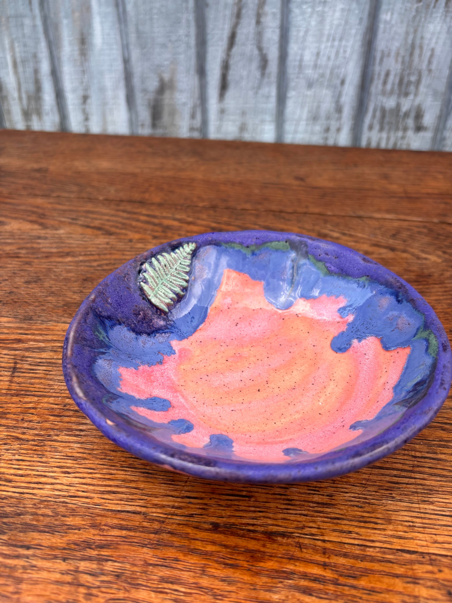 Pink fern dish