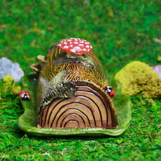 Mossy Log Butter Dish