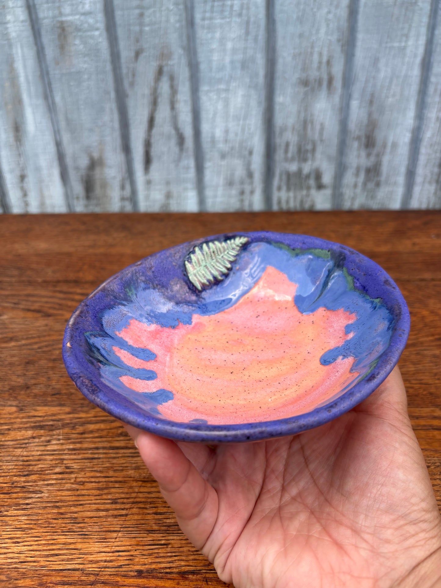 Pink fern dish
