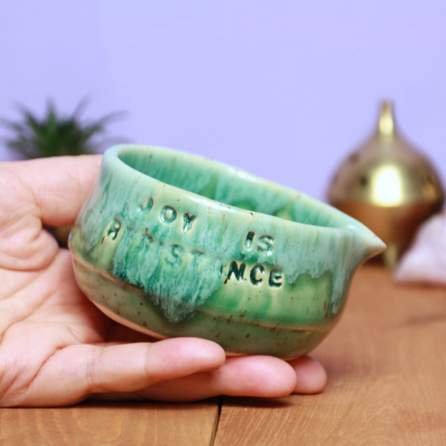 Joy is resistance matcha bowl