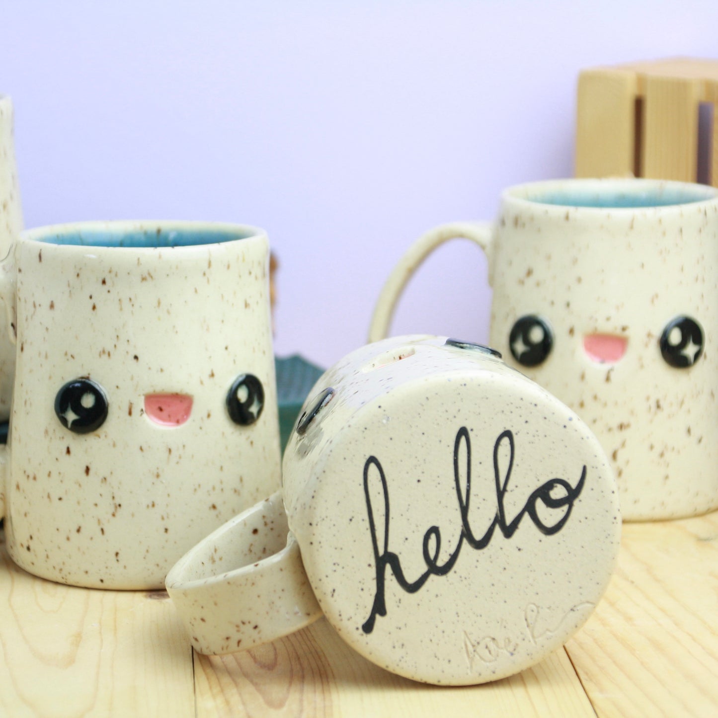 Speckled Happy Mug