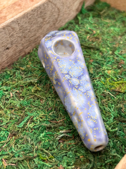 Periwinkle Blossom Crystal Pipe
