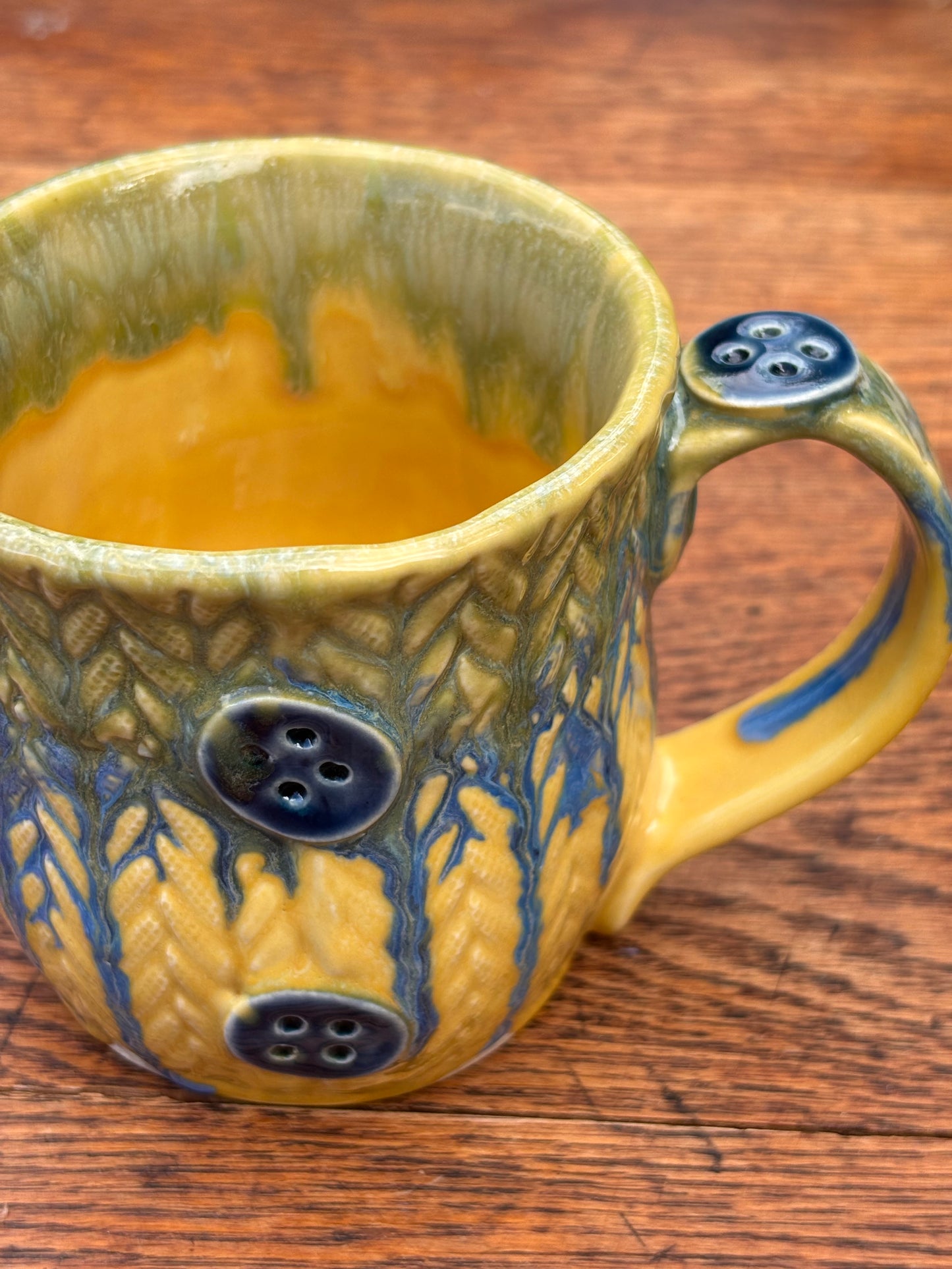 Yellow Knit Rage Mug