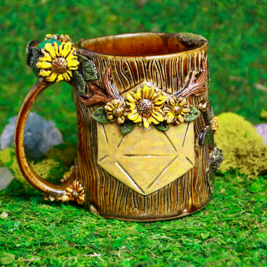 Sun Flower Barbarian Dice Mug
