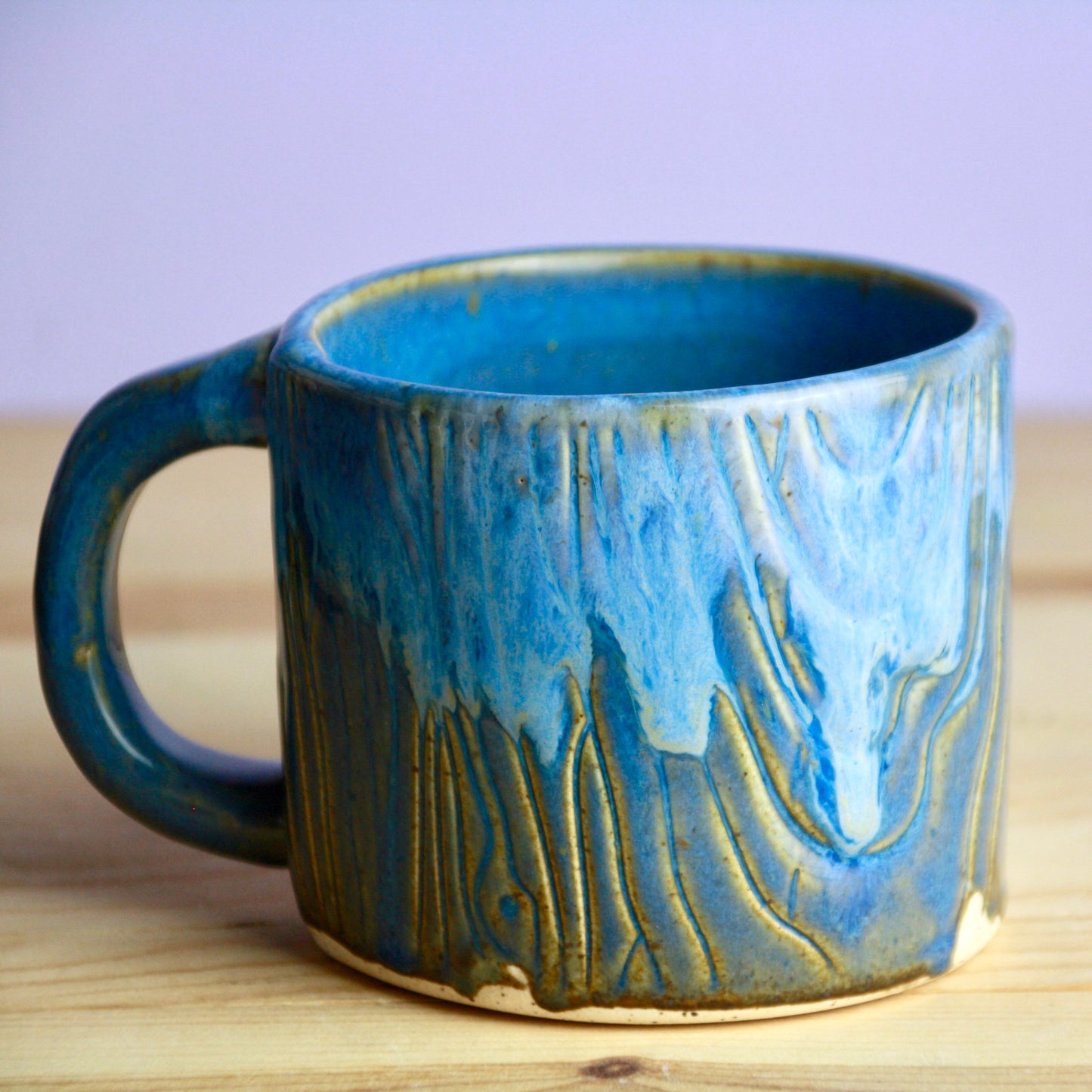 Blue Woodgrain Mug