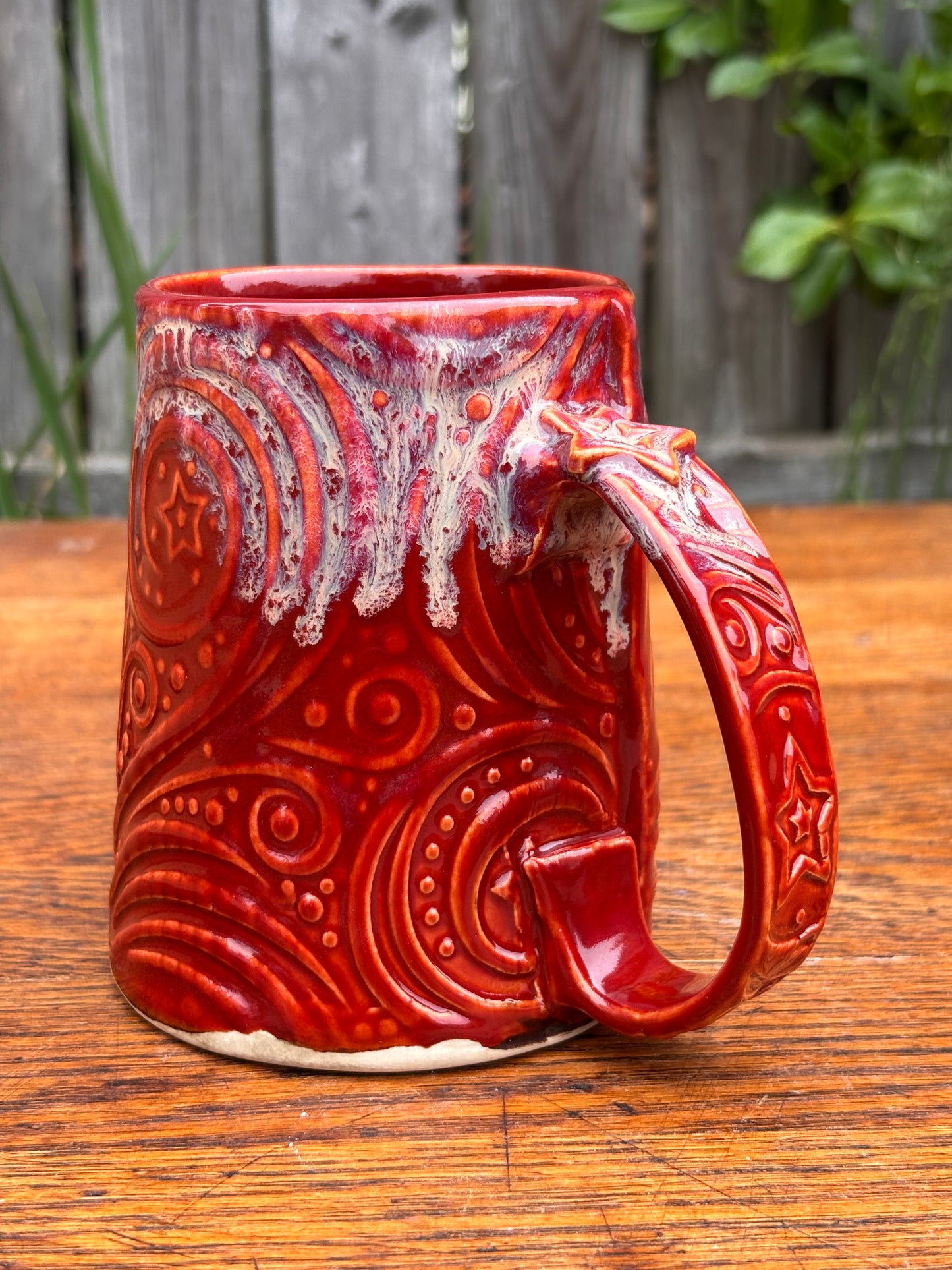 Red + white Dice Mug
