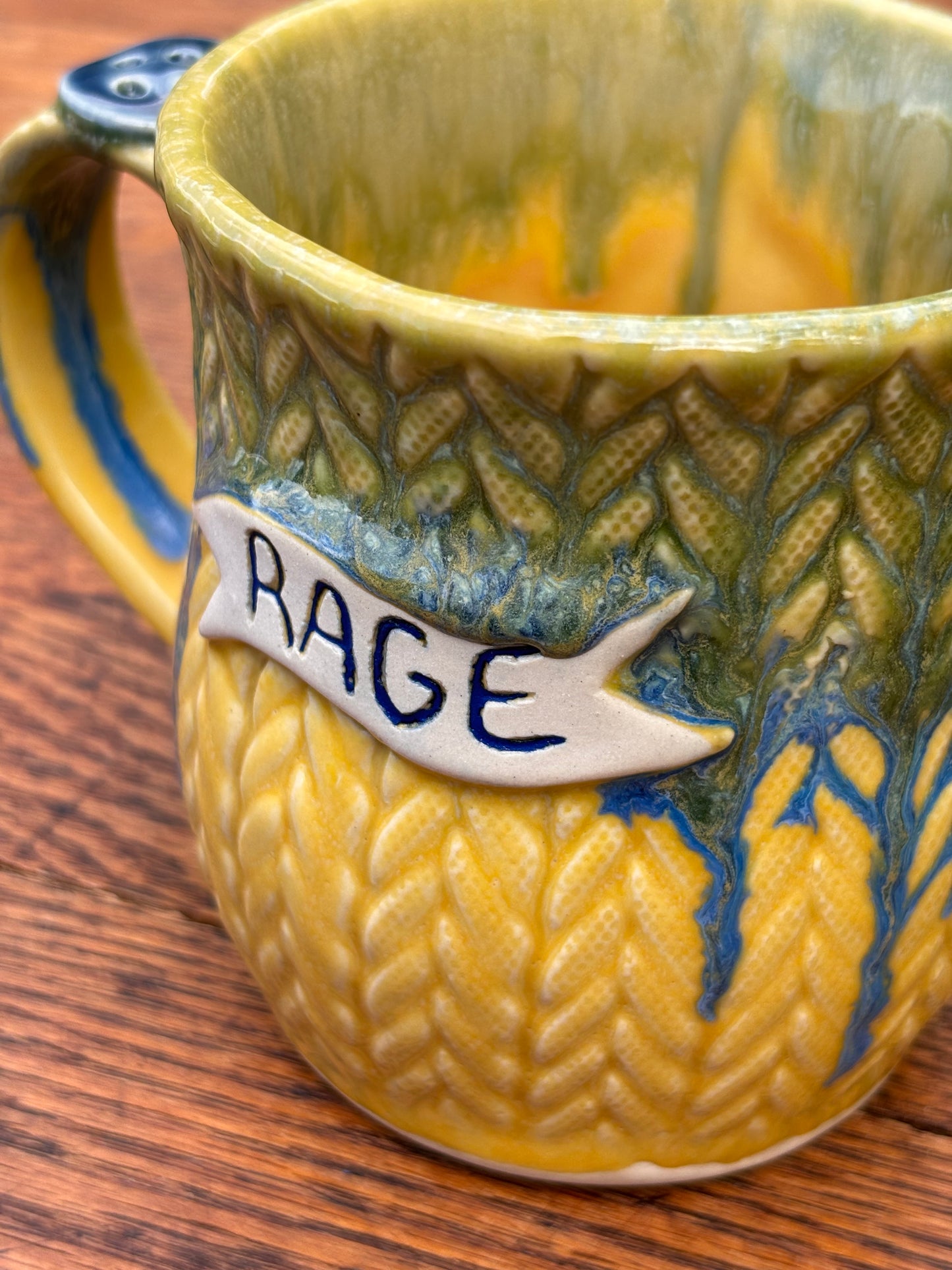 Yellow Knit Rage Mug