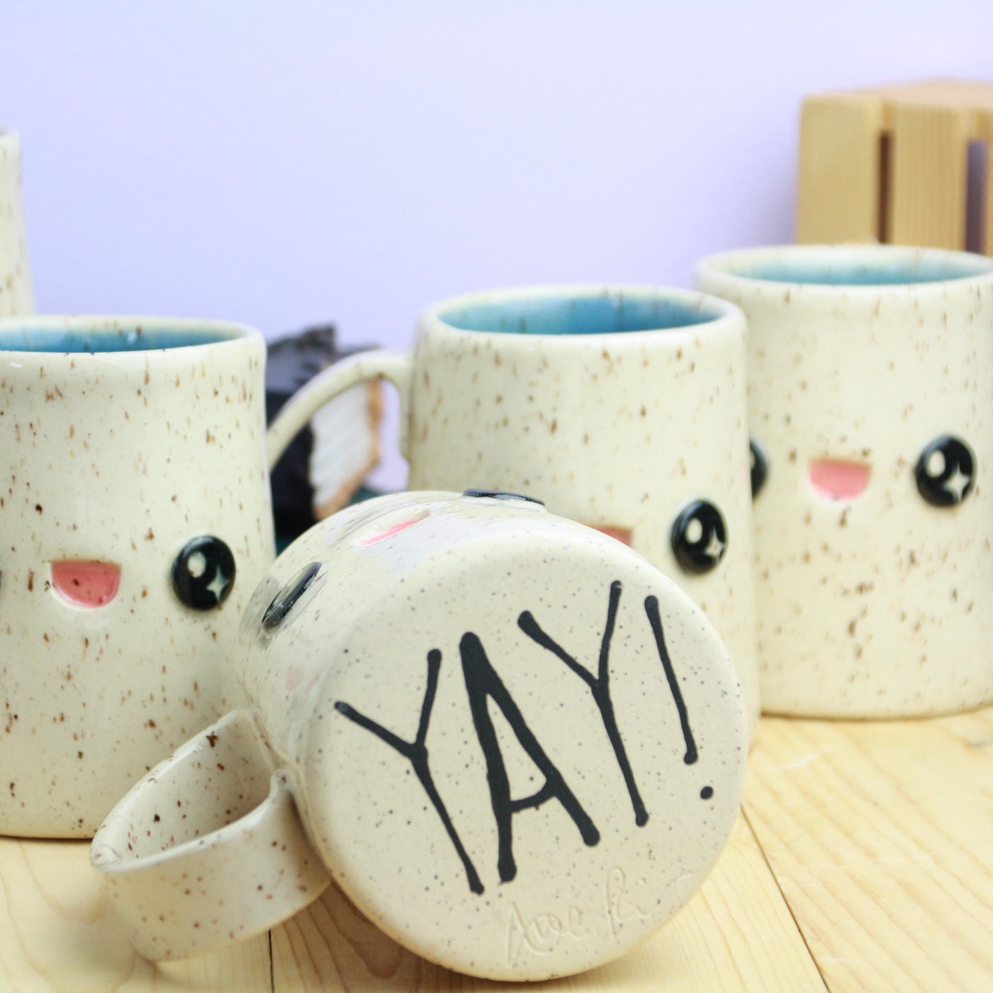 Speckled Happy Mug