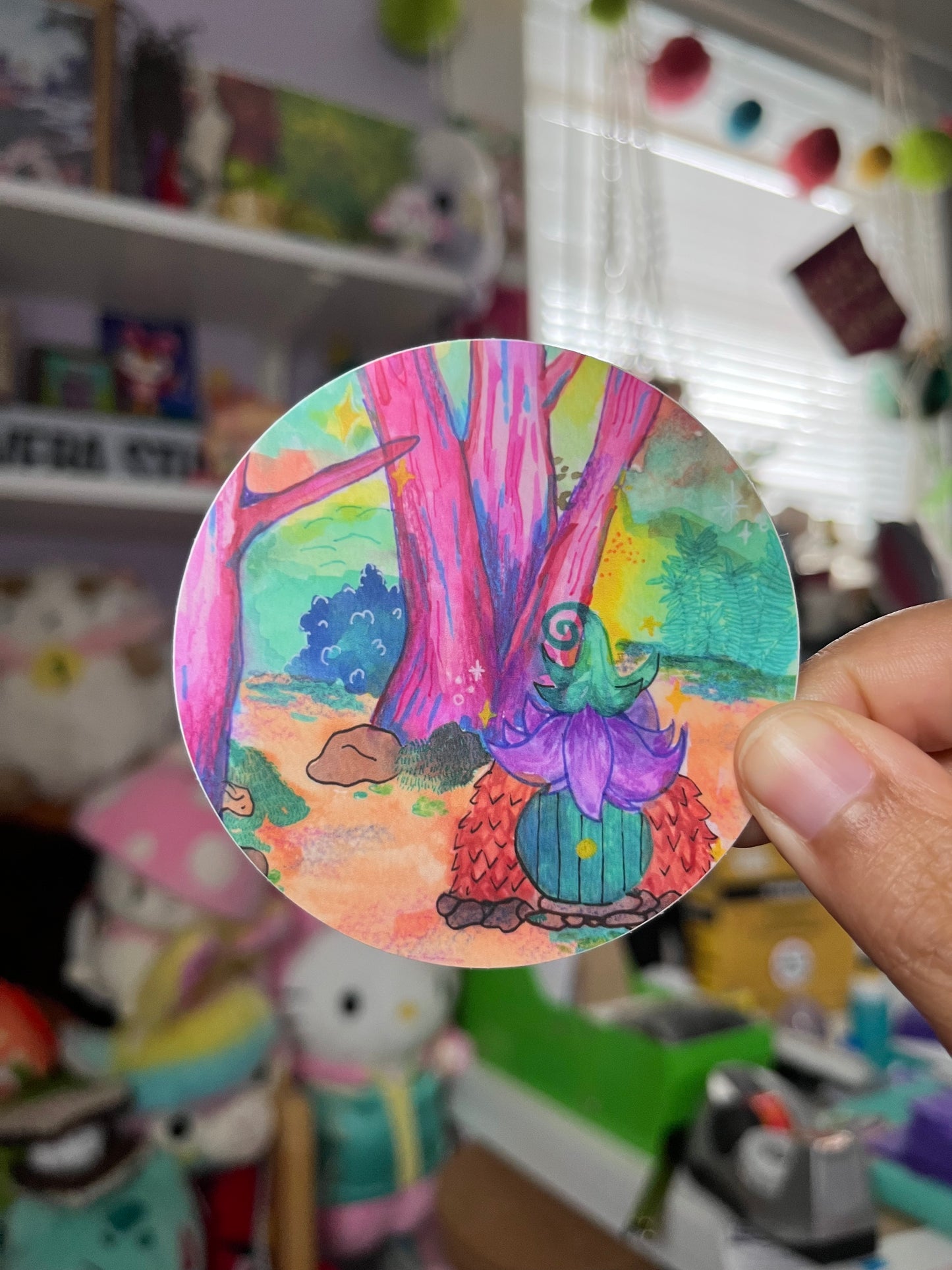 Fairy House Watercolor Sticker