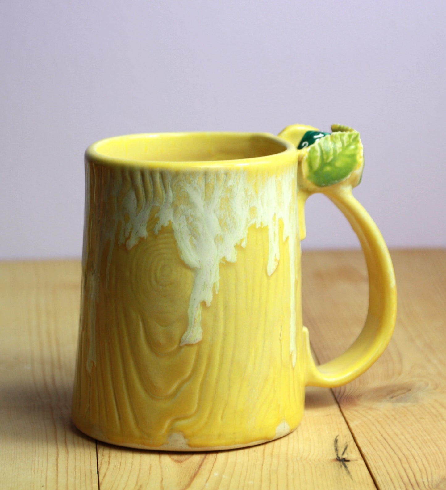 Yellow Chaotic Good Dice Fidget Mug