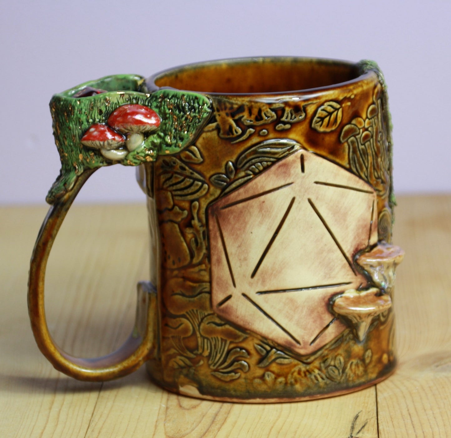 Mossy Mushroom Dice Mug