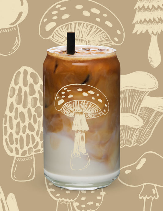 Mushroom Can-shaped glass